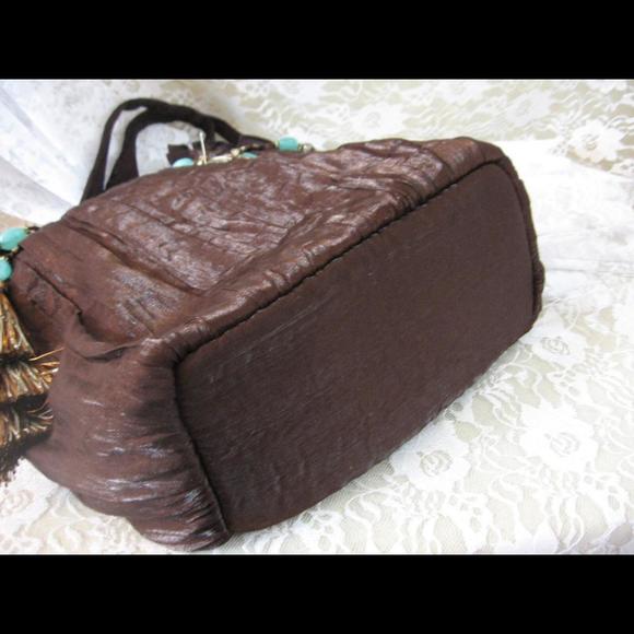 Fringed Boho Bag Dark Brown Tassled Bag, Hippie Bohemian Clothing - Picture 5 of 8